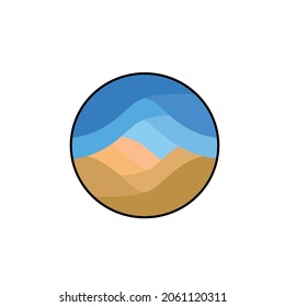 Abstract figure vector, blue and yellow color sphere illumination