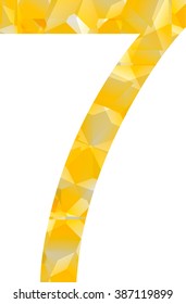 Abstract figure,number. Vector illustration style tape sign