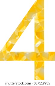 Abstract figure,number. Vector illustration style tape sign