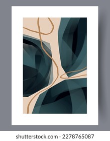 Abstract figures elegant pearls wall art print. Printable minimal abstract figures poster. Contemporary decorative background with pearls. Wall artwork for interior design.