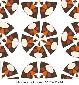 Abstract figures on white background. Vector seamless pattern.