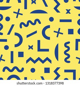 Abstract figures pattern seamless isolated. Vector illustration
