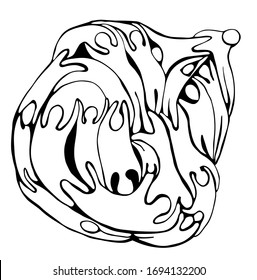 Abstract figures of people. Graphics and Ink