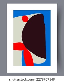 Abstract figures surrealistic objects wall art print. Printable minimal abstract figures poster. Wall artwork for interior design. Contemporary decorative background with objects.