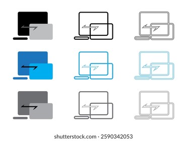 Abstract File transfer modern style vector icon design