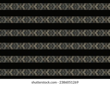 Abstract filigrana graphic seamless pattern.Tiny stack line in blue and light brown on black background. For menswear masculine male shirt dress fabric textile cover decoration wallpaper print