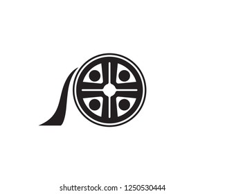 abstract film icon vector illustration template design
