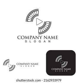 abstract film icon vector illustration design template