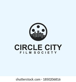 abstract film logo. city icon