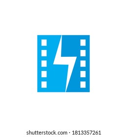 Resumen Vector de película , logotipo de tecnología