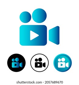 Abstract Filming Icon Illustration Flat Design