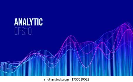 Abstract finance analytic background. Business research. Financial technology. Vector Financial chart.Data analytic chart svg