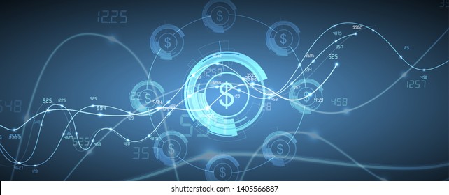 Abstract finance and business background with graph. world economic concept