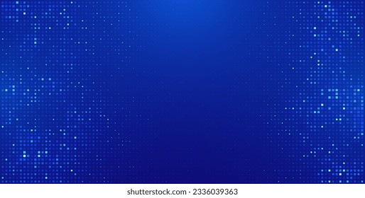 Abstract Finance Digital Business Background. Fintech Technology or Science Research Presentation Backdrop. Digital Crypto Business Vector Illustration.