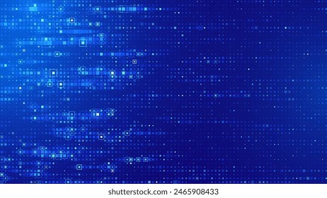 Abstract Finance Digital Business Background. Fintech Technology or Science Research Presentation Backdrop. Digital Crypto Business Vector Illustration.