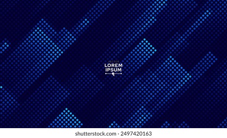 Abstract Finance Digital Business Background. Fintech Technology or Science Research Presentation Backdrop. Digital Crypto Business Vector Illustration.