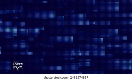 Abstract Finance Digital Business Background. Fintech Technology or Science Research Presentation Backdrop. Digital Crypto Business Vector Illustration.