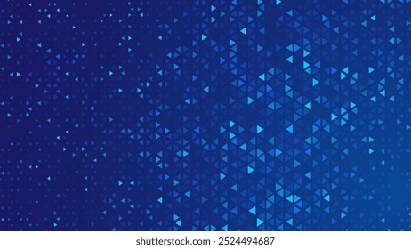 Antecedentes de negocios digitales de finanzas Abstractas. Antecedentes de la presentación de la investigación de Tecnología o Ciencia Fintech. Efecto de semitono triangular azul. Ilustración vectorial de Criptomonedas Digitales.