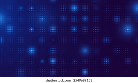 Abstract Finance Digital Business Background. Fintech Technology or Science Research Presentation Backdrop. Digital Crypto Business Vector Illustration.