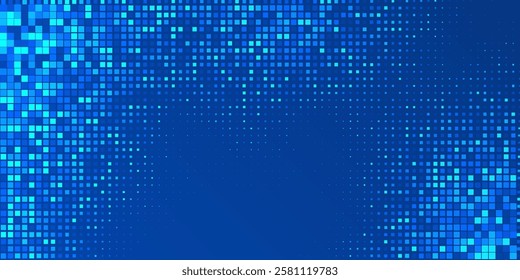 Abstract Finance Digital Business Background. Fintech Technology or Science Research Presentation Backdrop. Digital Crypto Business Vector Illustration.