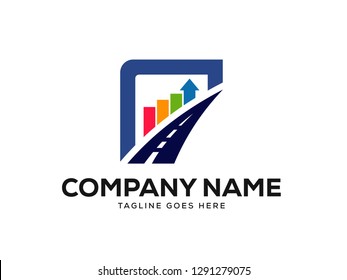 Abstract Finance Logo Designs Template Vector, Minimalist Graph Logo Designs