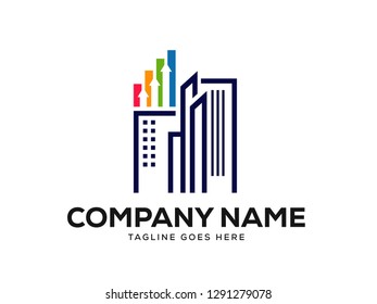 Abstract Finance Logo Designs Template Vector, Minimalist Graph Logo Designs