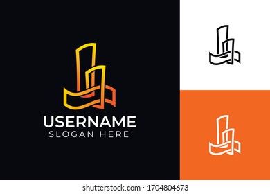 abstract finance logo vector design with modern and awesome gradient 