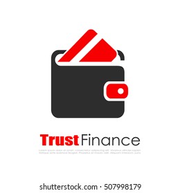 Abstract finance logo vector illustration isolated on white background. Finance logo design. Wallet logo concept. svg