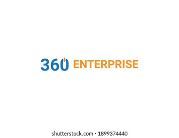 Abstract financial 360 enterprise logo design