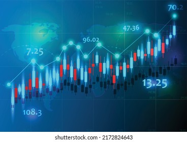 Resumen Antecedentes financieros Diseño de arte gráfico de mercado de valores o negociación de forex en un estilo gráfico adecuado para inversión financiera o idea de negocio