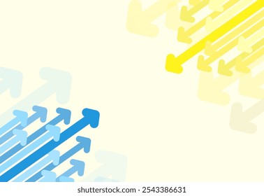 Fondo financiero Abstractas con flechas del arco iris subiendo. Concepto de avanzar y tener éxito. Fondo Abstractas con flechas. Ilustración vectorial. 