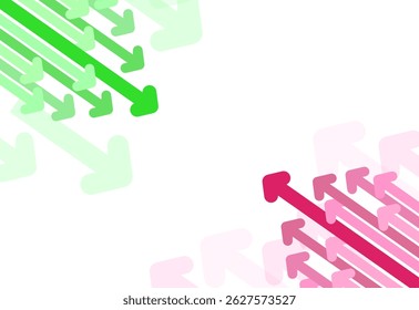 Abstract financial background with rainbow arrows going Up. Concept of moving forward and success. Abstract background with  arrows. Vector illustration. 