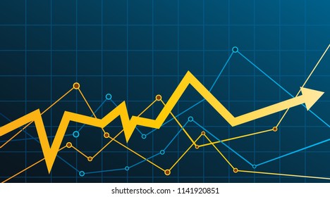 Background Growth Charts Vector Illustration Stock Vector (Royalty Free ...