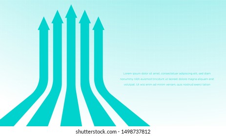 Abstract financial chart with arrow