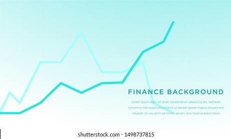 Abstract financial chart with arrow
