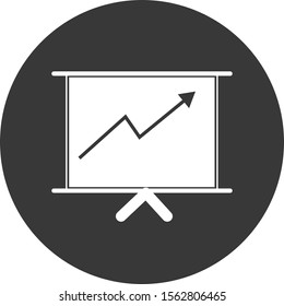 Abstract financial chart with arrow. Illustration 