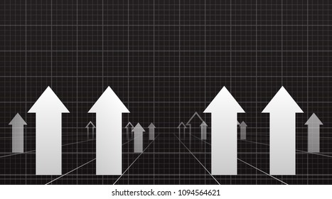 Abstract financial chart with arrows