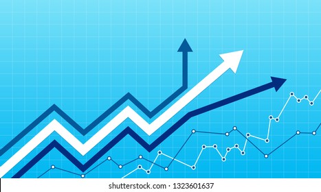 Abstract Financial Chart Arrows Going Stock Vector (Royalty Free ...