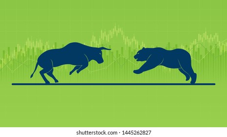 2,306 Bear and bull silhouette Images, Stock Photos & Vectors ...