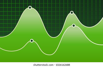 Abstract financial chart with uptrend line graph and numbers in stock market