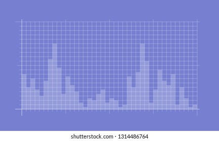  Abstract financial chart with uptrend line graph and numbers in stock market on gradient white color background. Trend lines, columns, market economy information background.  Vector illustration