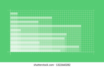  Abstract financial chart with uptrend line graph and numbers in stock market on gradient white color background. Trend lines, columns, market economy information background.  Vector illustration