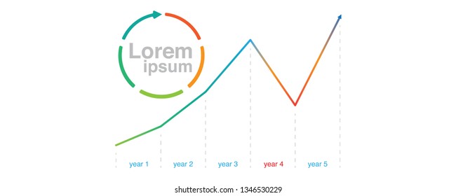 abstract financial chart with uptrend line graph and numbers in stock market