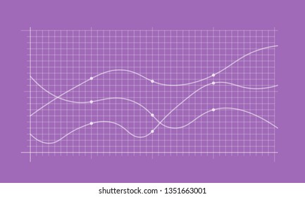  Abstract financial chart with uptrend line graph and numbers in stock market on gradient white color background. Trend lines, columns, market economy information background.  Vector illustration