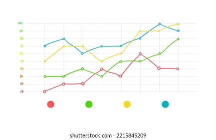 abstract financial chart with uptrend line graph and numbers in stock market on gradient white color background, handwritting style