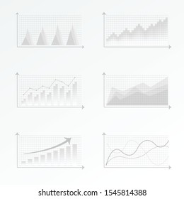 abstract financial chart,Gradient white graph on a white background