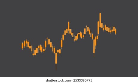 Abstract  Financial graph with up trend line candlestick chart in stock market.