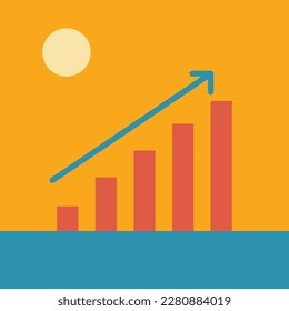 Abstract financial graph vector illustration