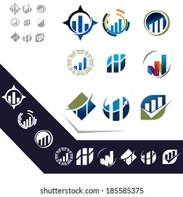 Abstract Financial Icons
