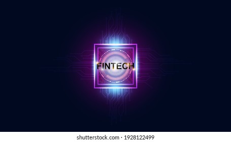 Abstract Financial Technology In online system Consisting of various online transaction Digital finance In the internet